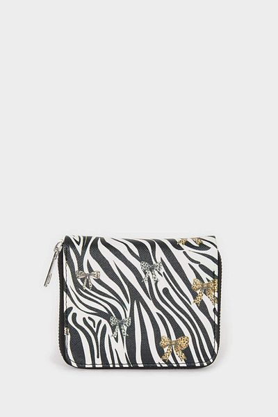 DeFacto Women's Zebra Patterned Faux Leather Wallet E7004Axns