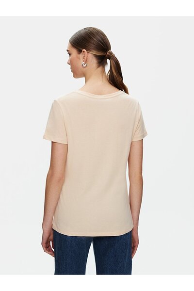 Ltb Κοντομάνικο μπλουζάκι Basic με λαιμόκοψη σε γκρι χρώμα