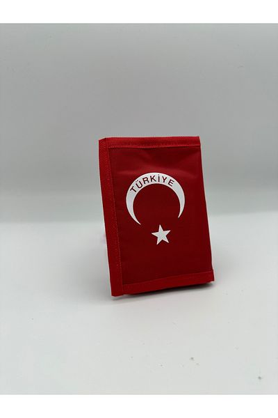 tahiroğlu deri 1987 Портфейл с джоб тип „копче“ от плат