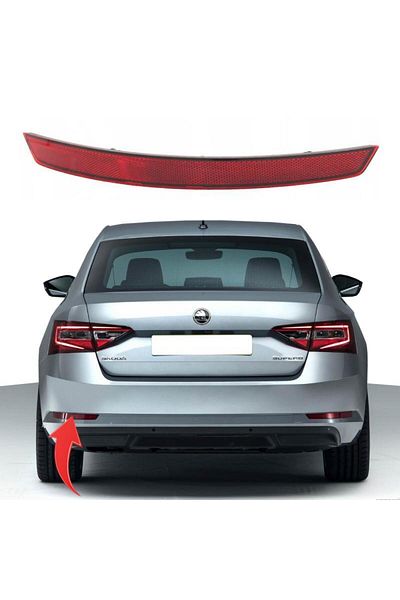 gkl Skoda Superb Left Rear Bumper Reflector 2015-2019 3v5945105