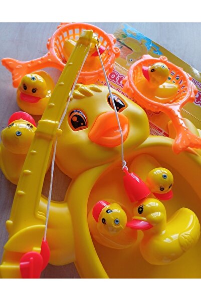 OYUNCAKSAHİLİ ÖRDEK YAKALAMA OYUNU 13 PARÇA MANYETİK OLTA ANNE ÖRDEK SU HAVUZ...