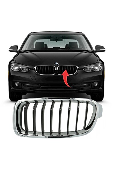 gkl Bmw 3 Serisi F30 Ön Panjur Krom Çerçeve Siyah Sol 2012-2019 51137260497