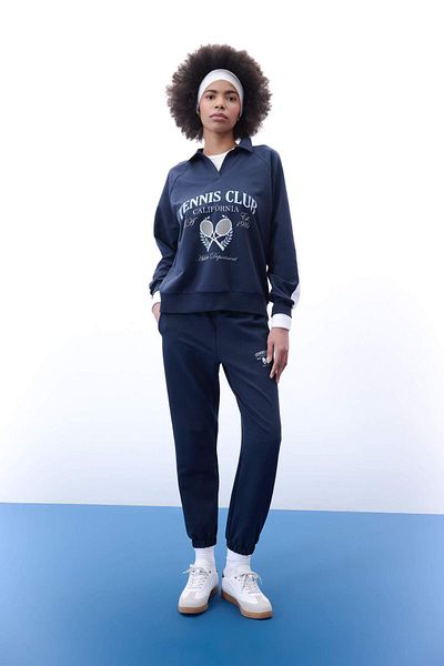 DeFacto Oversize mikina Polo Neck Fitness B4597Ax24Sp - Wide Fit
