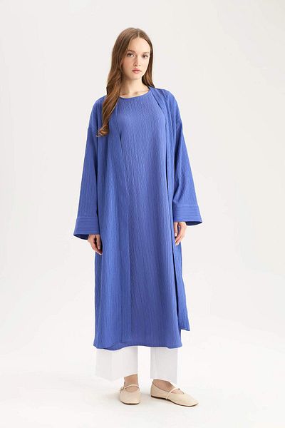 DeFacto Kimono lung și crinkle Relax Fit - guler șal E1816AX25SP
