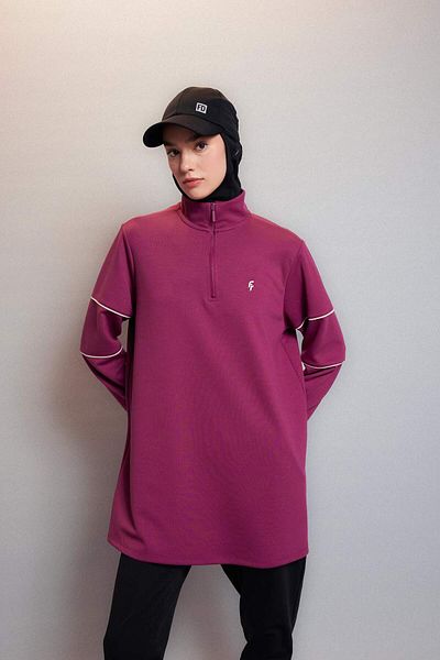 DeFacto Sportovní mikina Skuba Diver Fabric – široký střih, stojáček B4634Ax24Sp