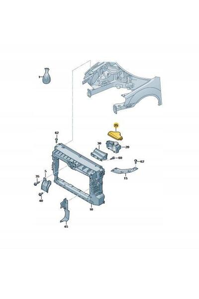 gkl Golf 5 6 Jetta Passat Caddy Panel Air Top Cover 2004-2014