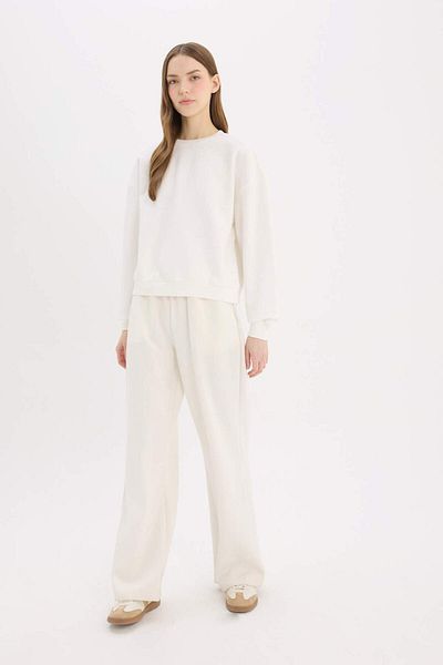 DeFacto Dickes, einfaches Basic-Sweatshirt mit normaler Passform und Rundhalsausschnitt D6645ax25sp