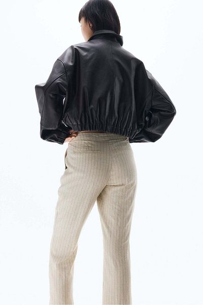 H&M Linen-blend tailored trousers