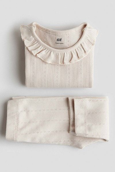 H&M 2-piece pointelle cotton set