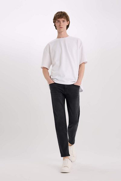 DeFacto Slim Fit Slim Fit Jeans - Regular Waist, Shrink Leg E7668Ax24Au