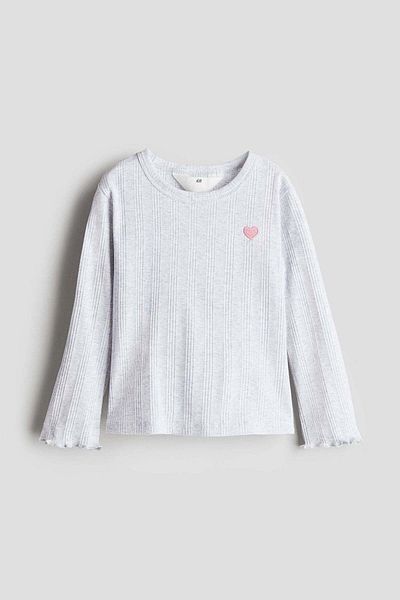 H&M Embroidery-detail jersey top
