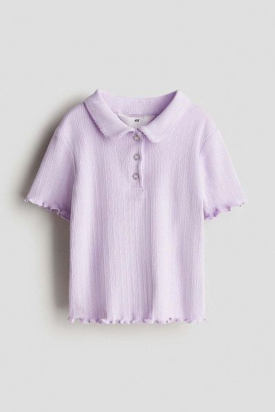 H&M Ribbed pointelle jersey top