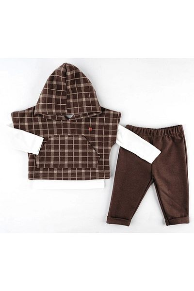 Mc Emirix Kids Wear Bat Sleeve Casual Hooded 3 Piece Set