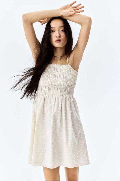 H&M Smocked-bodice cotton dress