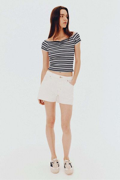 H&M Ribbed boat-neck top
