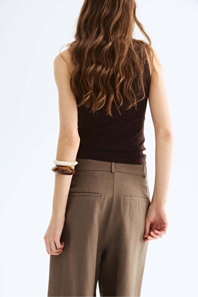 H&M Wide linen-blend trousers