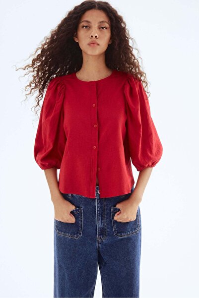 H&M Linen-blend blouse