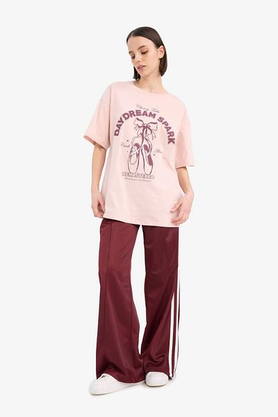 DeFacto Coool Oversize Wide Fit Crew Neck Printed Short Sleeve T-Shirt E7636Ax25Sp