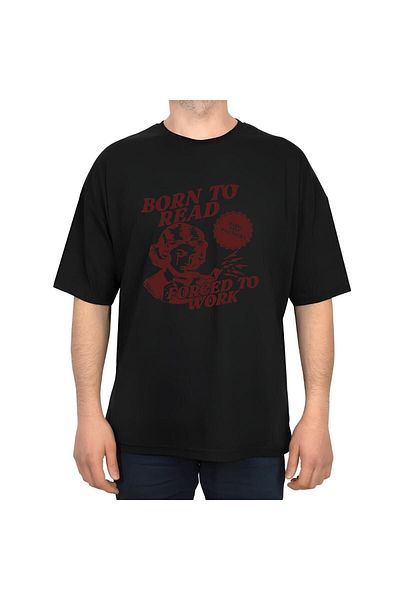 Josette White Born to Reat Printed Oversize T-Shirt