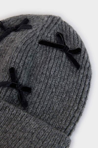 DeFacto Damen-Strickmütze mit Schleife – E8282AX24WN