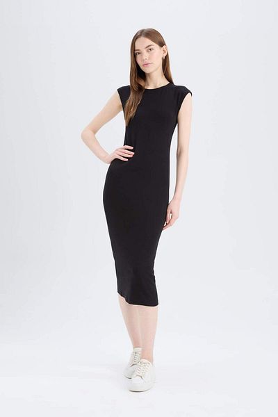 DeFacto Bodycon Bodycon Bodycon Crew λαιμόκοψη με κοντό μανίκι μίντι φόρεμα D5220ax25sp