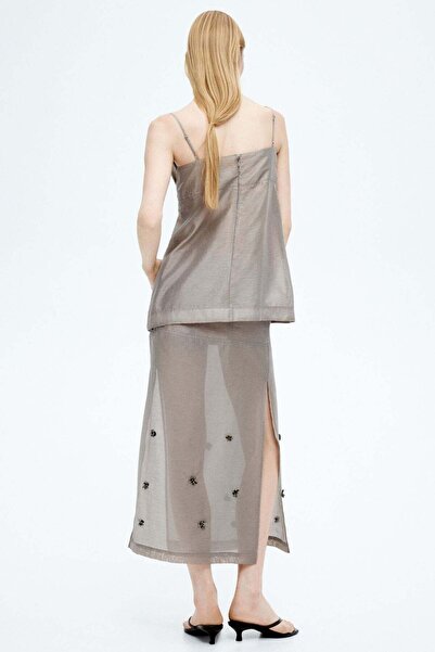 H&M Sheer embellished skirt