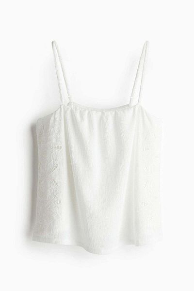 H&M Broderie anglaise strappy top