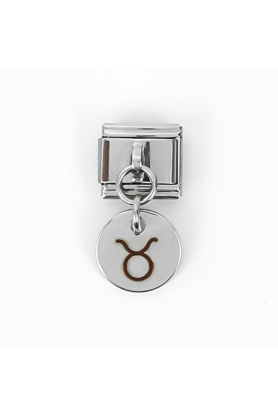 yfhobi Çelik İtalyan Bileklik Charmı, 1 Adet Boğa Burcu Paslanmaz Çelik Charm...