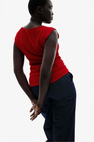 H&M Textured jersey top