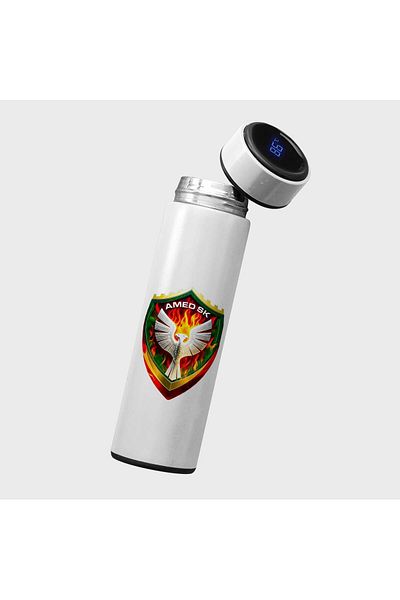 ZERYA Amedspor Fan Digital Display Steel Thermos - Amed Sport Quality Thermos