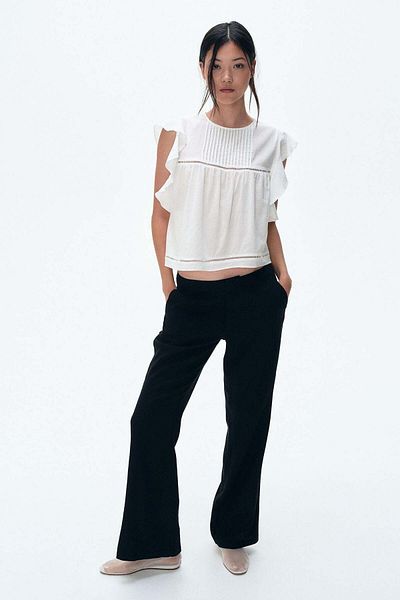 H&M Linen-blend Tailored Trousers