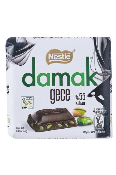 ZAYKA Nestle Damak Gece Antep Fıstıklı Bitter Çikolata 60 G
