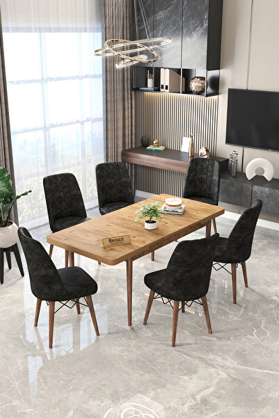 Amor series Pop-up Table Chair Set for 6 Persons Kitchen Table Set Dining Table Table Set