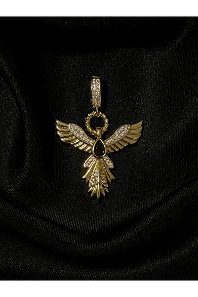 OCTBJX Siyah Zirkon Taşlı Anka Kuşu Ajda Charm