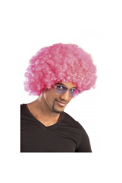 SAVA HOME COLLECTİON Pink Color Curly Afro Bonus Wig
