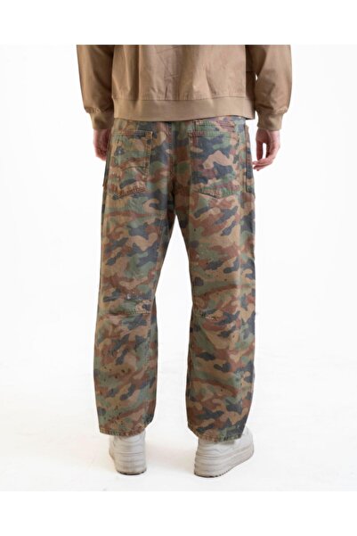 HAİHOLA Boya Sıçrama Detay Kamuflaj Ballon Fit Jean Erkek