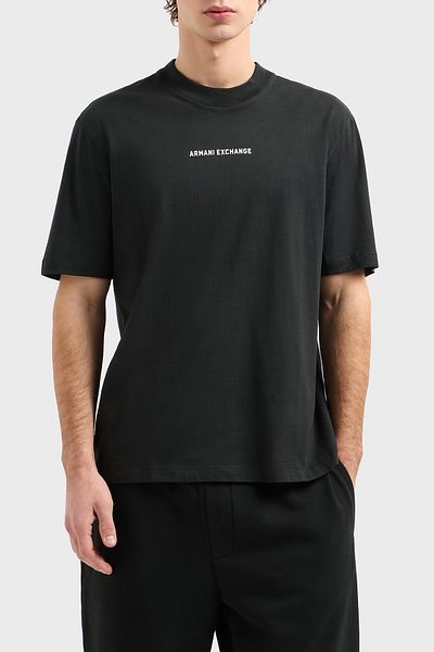 Armani Exchange Armani Exchage 100% βαμβακερό κανονική εφαρμογή μπροστά και πίσω με λογότυπο Μπλουζάκια Ανδρικά T SHIRT XM 000588   AF12308 UB00