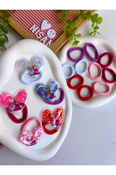 Nisankids Комплект гумени ленти с форма на сърце и обикновени (15 броя)