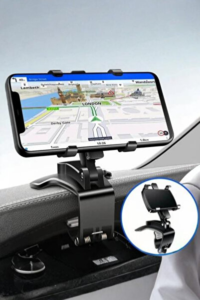 Vezir Aksesuar 360° Oynar Başlıklı Araç Gösterge Üstü Telefon Tutucu - Göz Hi...