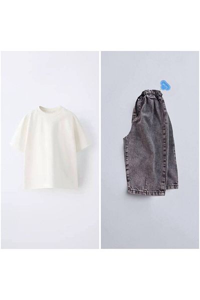 MİO Set de tricou alb cu pantaloni unisex
