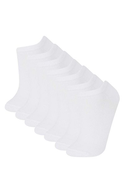 DeFacto 7-teilige Baumwoll-Booties-Socken für Damen E9985axns