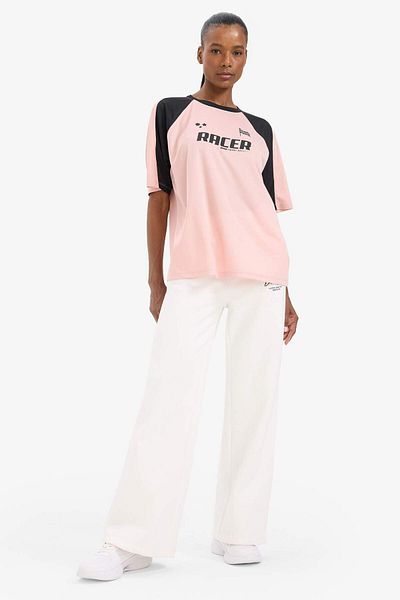 DeFacto Fit Boxy Fit Rundhalsausschnitt bedrucktes Sportler-Kurzarm-T-Shirt E4793ax25sp
