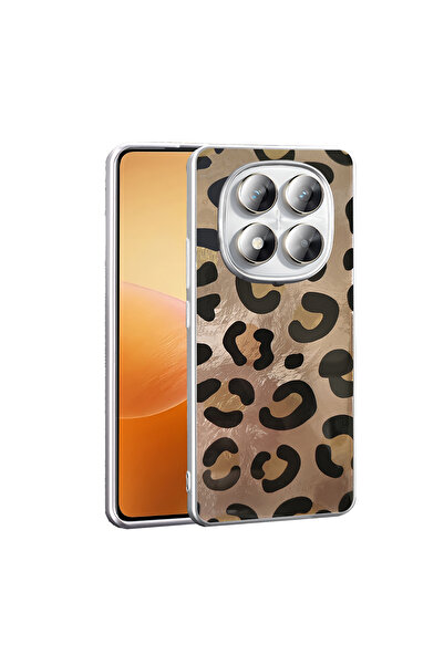 Rivor Note 14 Pro 5G & Poco X7 5G Kılıf Kamera Çıkıntılı Fiyonk Leopar Desenl...