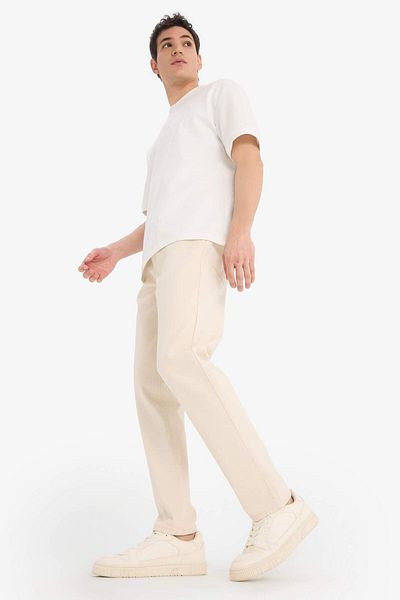DeFacto Slim Tapered Fit Skinny Fit Κανονική μέση που συρρικνώνει το πόδι τζιν παντελόνι C9743AX25SP