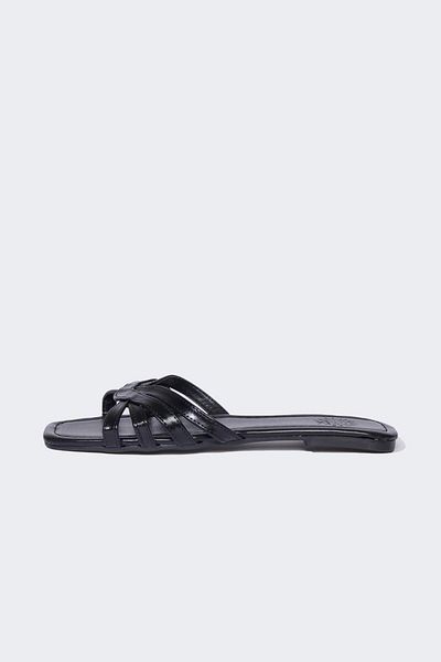 DeFacto Women's Flat Sole Faux Leather Slippers C3718Ax25Hs