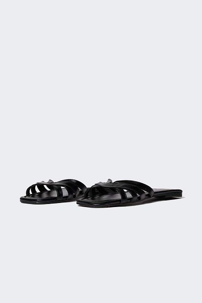 DeFacto Women's Flat Sole Faux Leather Slippers C3718Ax25Hs