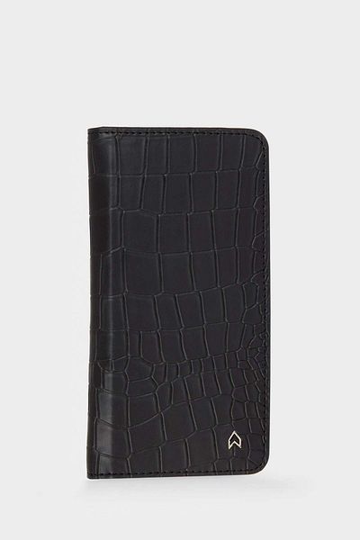 DeFacto Atolyewolf X Defacto Men's Crocodile Patterned Faux Leather Wallet F2002Axns