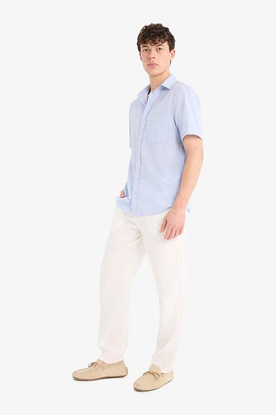 DeFacto 100% Cotton Regular Fit Short Sleeve Shirt F0228Ax25Sp