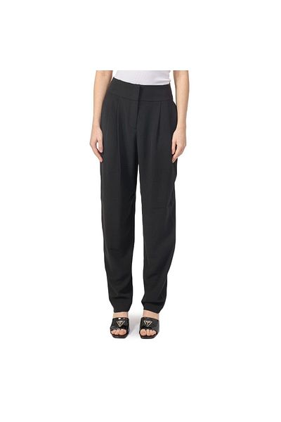 Armani Exchange Women's Woven Fabric Regular Fit Pleated Black Pants Xw 000434   Af10872-Uc001