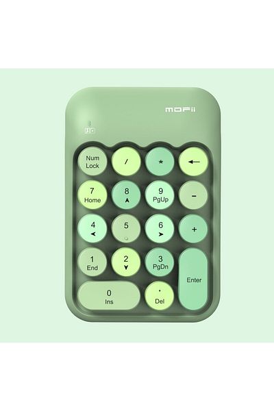 Choice Green color MOFII Wireless Numeric Keypad,Colorful Retro Mini Portable Numeric Keypad,2.4G Wireless